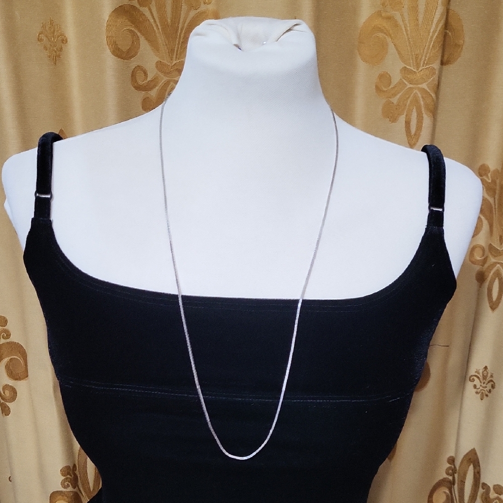 Italian 30" Sterling Box Chain Necklace